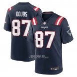 Camiseta NFL Game New England Patriots Romeo Doubs Azul