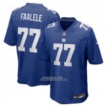 Camiseta NFL Game New York Giants Daniel Faalele Azul Camiseta NFL Game New York Giants Daniel Faalele Azul