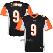 Camiseta NFL Game Nino Cincinnati Bengals Joe Burrow 2020 Negro