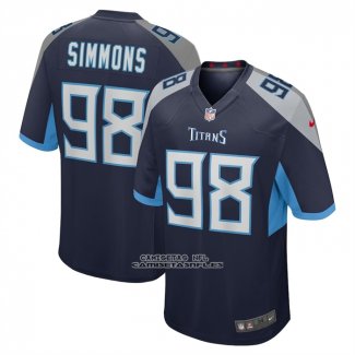 Camiseta NFL Game Nino Tennessee Titans Jeffery Simmons Azul