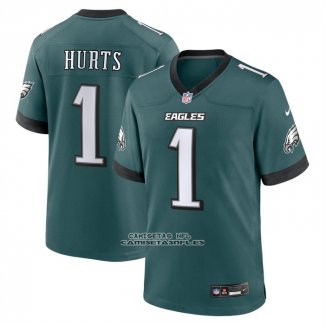 Camiseta NFL Game Philadelphia Eagles Jalen Hurts Verde1