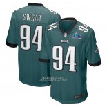 Camiseta NFL Game Philadelphia Eagles Josh Sweat Super Bowl LVII Patch Verde