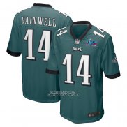 Camiseta NFL Game Philadelphia Eagles Kenneth Gainwell Super Bowl LVII Patch Verde