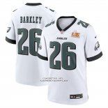 Camiseta NFL Game Philadelphia Eagles Saquon Barkley Super Bowl LIX Blanco Camiseta NFL Game Philadelphia Eagles Saquon Barkley Super Bowl LIX Blanco