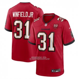 Camiseta NFL Game Tampa Bay Buccaneers Antoine Winfield Jr 50 Aniversario Rojo