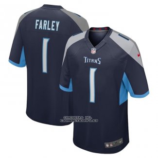 Camiseta NFL Game Tennessee Titans Caleb Farley Azul