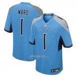 Camiseta NFL Game Tennessee Titans Cameron Ward 2025 Azul Camiseta NFL Game Tennessee Titans Cameron Ward 2025 Azul