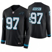 Camiseta NFL Hombre Carolina Panthers Mario Addison Negro Therma Manga Larga