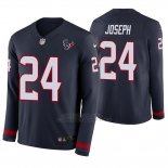 Camiseta NFL Hombre Houston Texans Johnathan Joseph Azul Therma Manga Larga