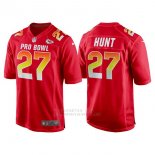 Camiseta NFL Hombre Kansas City Chiefs 27 Kareem Hunt Rojo AFC 2018 Pro Bowl