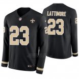 Camiseta NFL Hombre New Orleans Saints Marshon Lattimore Negro Therma Manga Larga