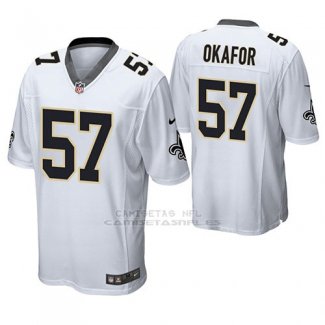 Camiseta NFL Hombre Saints Alex Okafor Blanco Game
