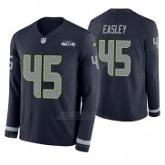 Camiseta NFL Hombre Seattle Seahawks Kenny Easley Azul Therma Manga Larga
