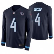 Camiseta NFL Hombre Tennessee Titans Ryan Succop Azul Therma Manga Larga