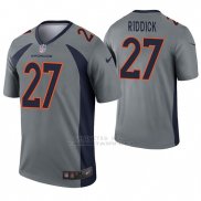 Camiseta NFL Legend Hombre Denver Broncos 27 Theo Riddick Inverted Gris