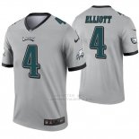 Camiseta NFL Legend Hombre Philadelphia Eagles 4 Jake Elliott Inverted Gris