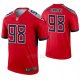 Camiseta NFL Legend Hombre Tennessee Titans 98 Jeffery Simmons Inverted Rojo