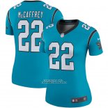 Camiseta NFL Legend Mujer Carolina Panthers Christian Mccaffrey Azul Color Rush