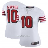 Camiseta NFL Legend Mujer San Francisco 49ers Jimmy Garoppolo Blanco Color Rush