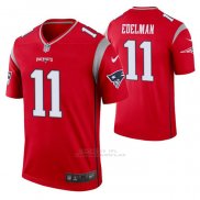 Camiseta NFL Legend New England Patriots Legend Julian Edelman Inverted Rojo