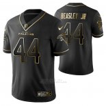 Camiseta NFL Limited Atlanta Falcons Vic Beasley Jr Golden Edition Negro