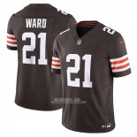Camiseta NFL Limited Cleveland Browns Denzel Ward Vapor F.U.S.E. Marron