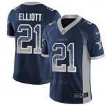Camiseta NFL Limited Dallas Cowboys Elliott Rush Drift Fashion Azul
