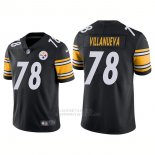 Camiseta NFL Limited Hombre 78 Villanueva Pittsburgh Steelers Negro Blanco