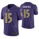 Camiseta NFL Limited Hombre Baltimore Ravens Michael Crabtree Violeta Color Rush
