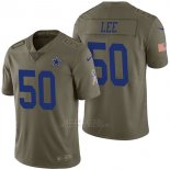Camiseta NFL Limited Hombre Dallas Cowboys 50 Sean Lee 2017 Salute To Service Verde