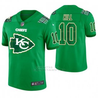Camiseta NFL Limited Hombre Kansas City Chiefs Tyreek Hill St. Patrick's Day Verde
