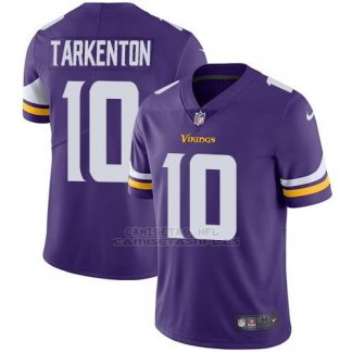 Camiseta NFL Limited Hombre Minnesota Vikings 10 Fran Tarkenton Violeta Stitched Vapor Untouchable