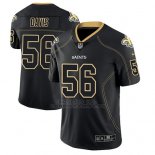 Camiseta NFL Limited Hombre New Orleans Saints Demario Davis Saints Negro Color Rush 2018 Lights Out