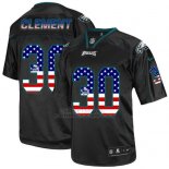 Camiseta NFL Limited Hombre Philadelphia Eagles 30 Corey Clehombret Negro Stitched USA Flag Fashion