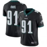 Camiseta NFL Limited Hombre Philadelphia Eagles 91 Fletcher Cox Negro Alternate Stitched Vapor Untouchable