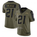Camiseta NFL Limited Los Angeles Chargers Ladainian Tomlinson 2021 Salute To Service Retired Verde