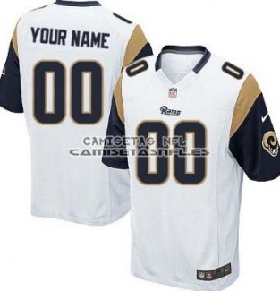 Camiseta NFL Limited Los Angeles Rams Personalizada Blanco