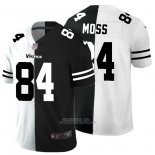 Camiseta NFL Limited Minnesota Vikings Moss White Black Split