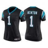 Camiseta NFL Limited Mujer Carolina Panthers 1 Cam Newton Negro