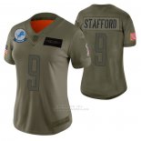 Camiseta NFL Limited Mujer Detroit Lions Matthew Stafford 2019 Salute To Service Verde