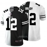Camiseta NFL Limited New England Patriots Brady White Black Split