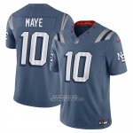 Camiseta NFL Limited New England Patriots Drake Maye 2025 Rivalries Collection Azul Storm