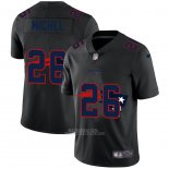 Camiseta NFL Limited New England Patriots Michel Logo Dual Overlap Negro