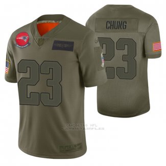 Camiseta NFL Limited New England Patriots Patrick Chung 2019 Salute To Service Verde