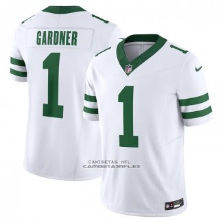 Camiseta NFL Limited New York Jets Ahmad Sauce Gardner Vapor F.U.S.E. Blanco2
