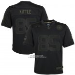 Camiseta NFL Limited Nino San Francisco 49ers George Kittle 2020 Salute To Service Negro