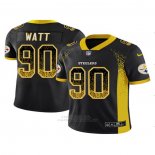Camiseta NFL Limited Pittsburgh Steelers Watt Rush Drift Fashion Negro
