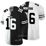 Camiseta NFL Limited San Francisco 49ers Montana White Black Split