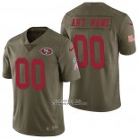 Camiseta NFL Limited San Francisco 49ers Personalizada 2017 Salute To Service Verde