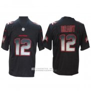Camiseta NFL Limited Tampa Bay Buccaneers 12 Tom Brady Smoke Fashion Negro
